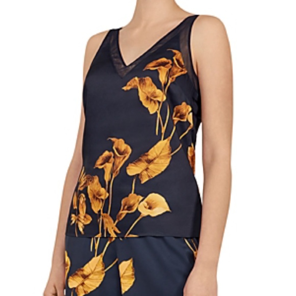 Ted baker blue and gold top
